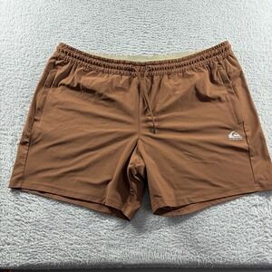QuikSilver Dry Flight Shorts Mens XXL 2x Brown 6" Inseam Wicking Hiking Beach